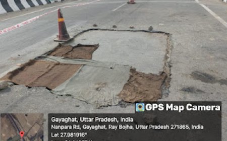 लखीमपुर हाईवे पर पुल फिर क्षतिग्रस्त, यातायात पर असर