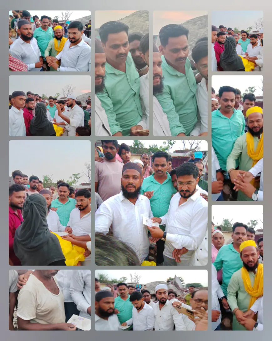 गाज़ी ए मिल्लत फाउंडेशन का कारवां पहुँचा वजीर गंज, तकसिम की जरुरत की चीजे
