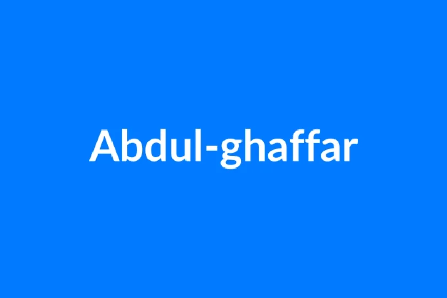 Abdul-Ghaffar नाम का मतलब | Abdul-ghaffar Name Meaning in Hindi