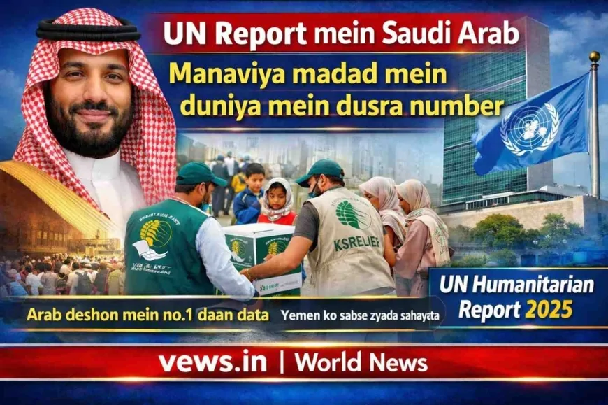 सऊदी अरब 2025 में वैश्विक मानवीय सहायता में दूसरे स्थान पर: UN रिपोर्ट