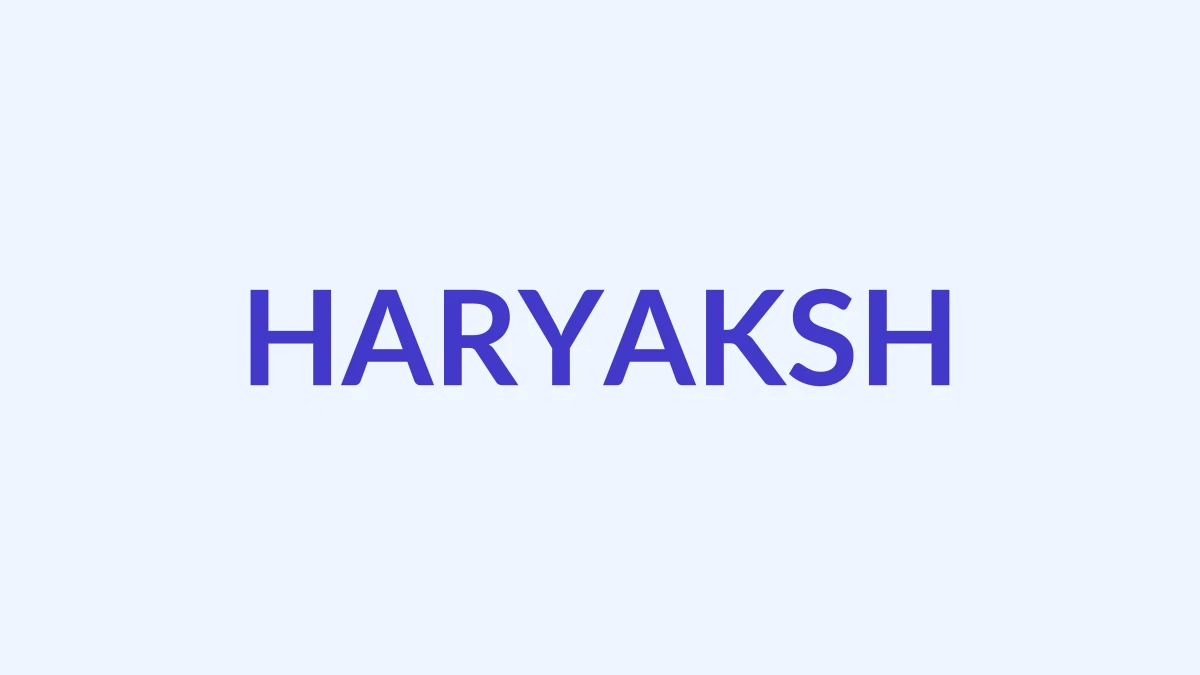हर्यक्ष Name Meaning