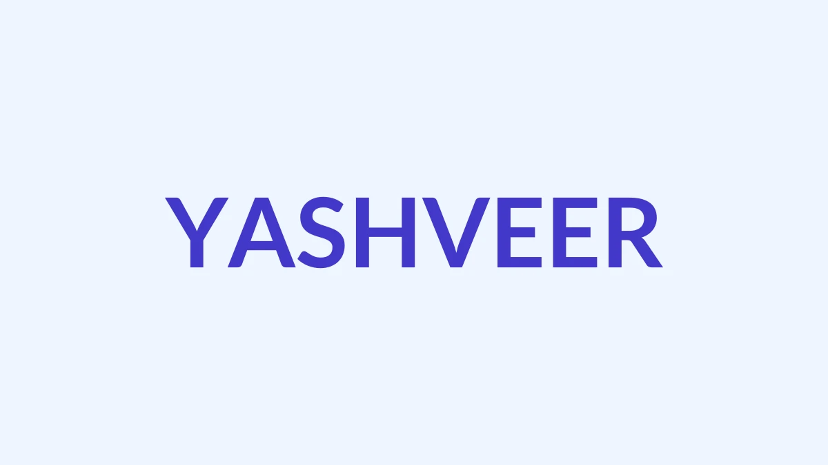 यशवीर Name Meaning