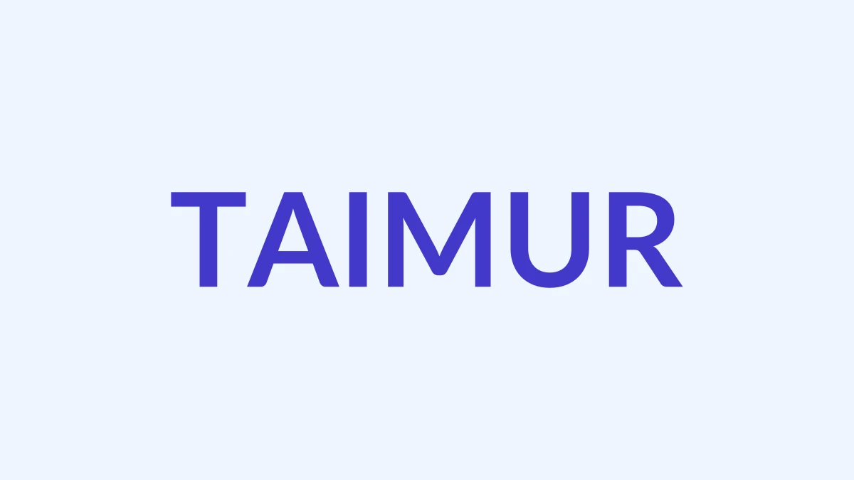 तैमूर Name Meaning