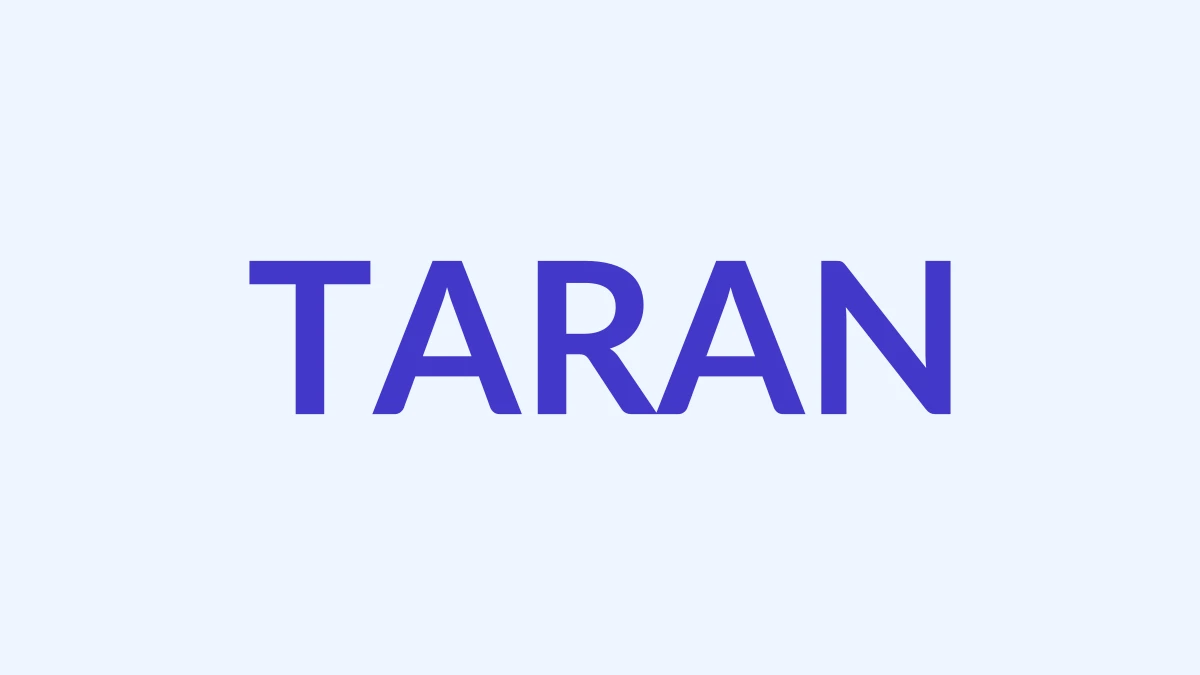 तरन Name Meaning