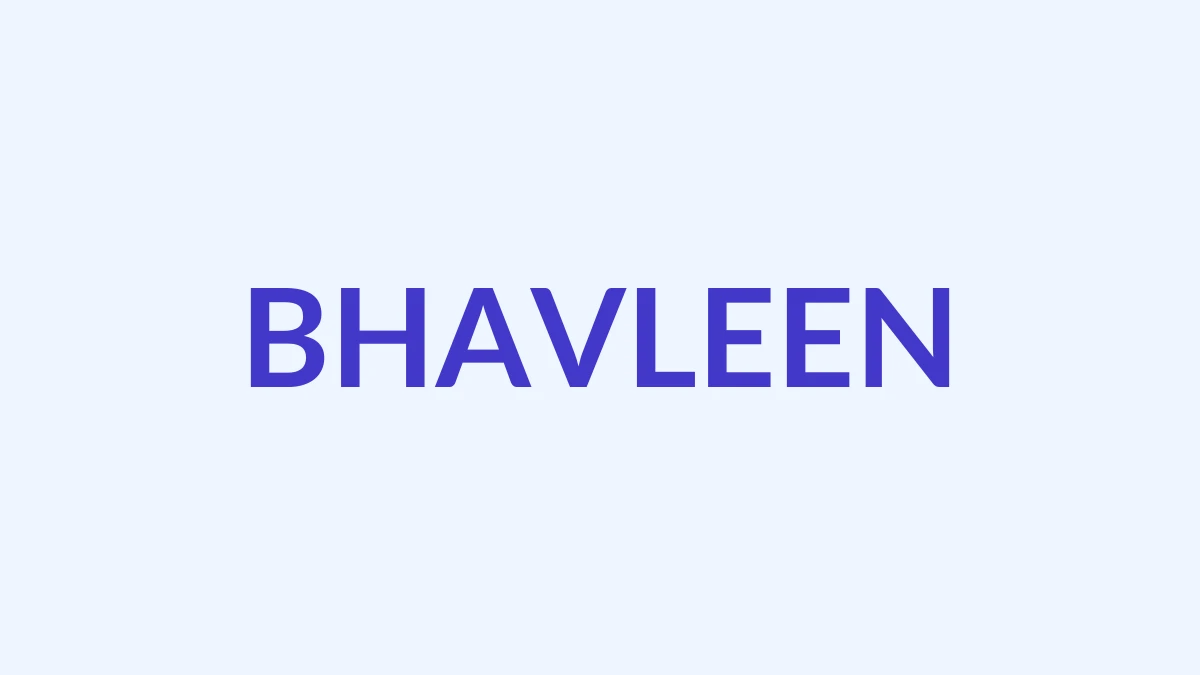 भवलीन Name Meaning