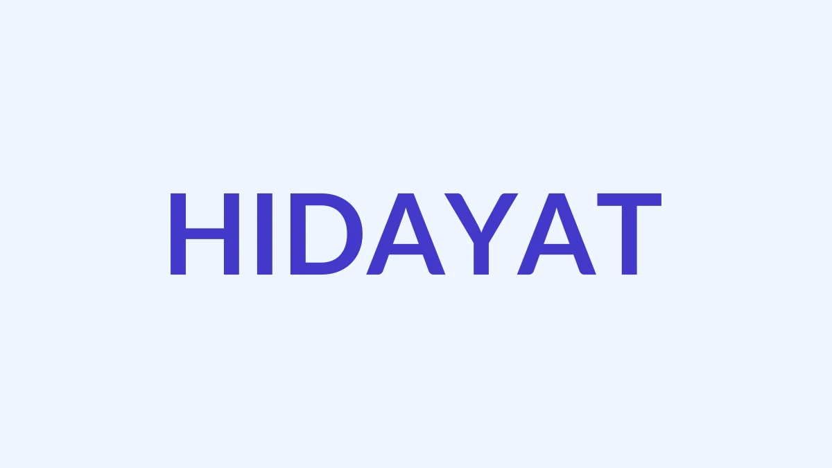 हिदायत Name Meaning
