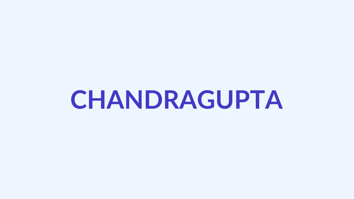 चंद्रगुप्त Name Meaning
